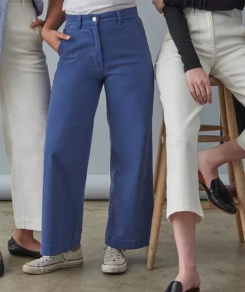 Everlane Wide Leg Cropped Pants - Picture 2 of 5